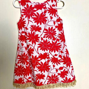 JEN JEN BOUTIQUE EUC GIRLS PINK WHITE DRESS  SUMMER WEDDING CASUAL TANK SIZE 4